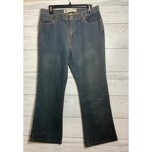 Gap low rise flare stretch jeans in dark wash size 10 y2k